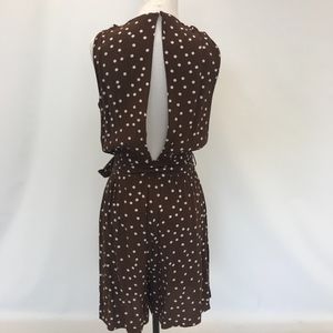 Zara Pants Jumpsuits Zara Brown Polka Dot Romper Poshmark